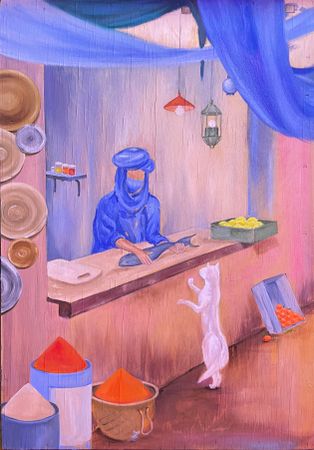 Елизавета Маренкова (Картина, живопись - 
                  40 x 60 см) Наблюдатели