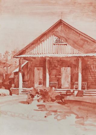 Регина Буглеева (Авторская графика - 
                  28 x 38 см) Летний день