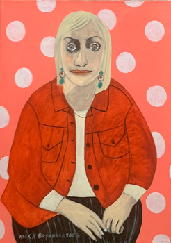 В красном пиджаке